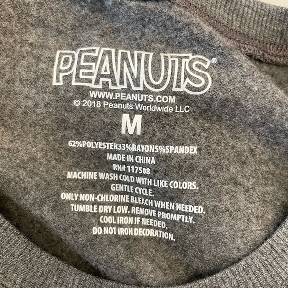 Gray Snoopy Crew Neck Sweatshirt - Picture 4 of 4